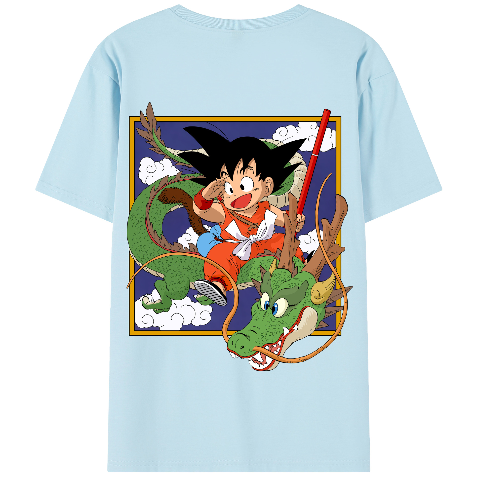 （画像用） ドラゴンボール 孫悟空（そん ごくう）Son Goku カカロット DRAGON BALL Kakarotto 綿100％半袖Tシャツ（背面プリント）